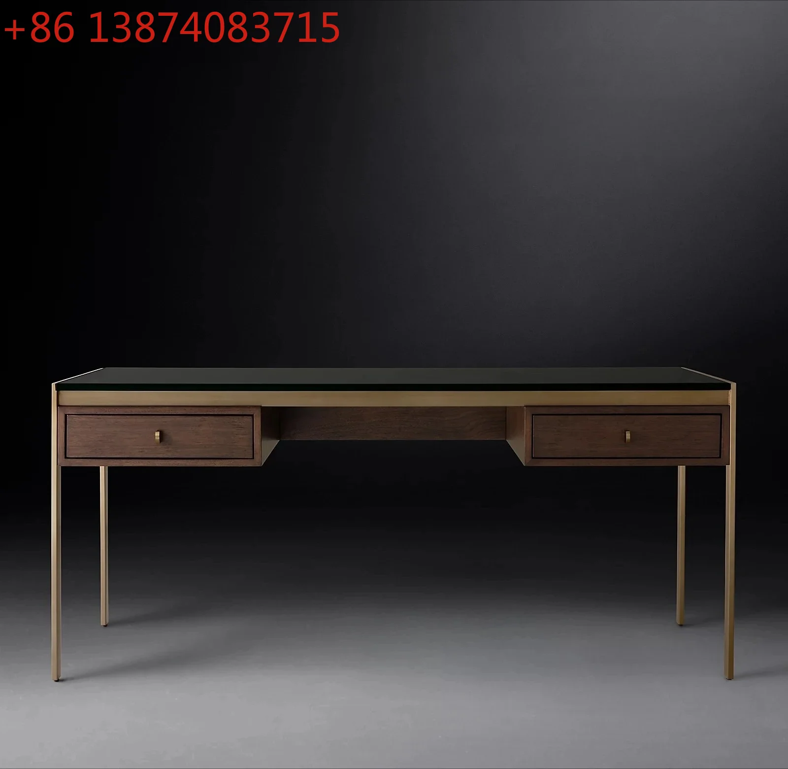 American rural modern simple solid wood computer desk study desk villa model room can be customized furniture
