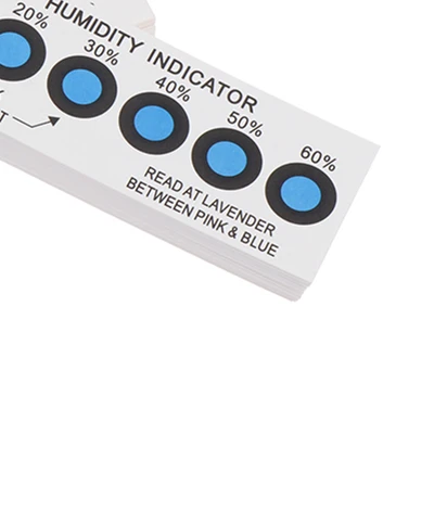 50 Pcs for testing 10%-60% humidity in closed containers Test paper card Blue six-point humidity indicator card