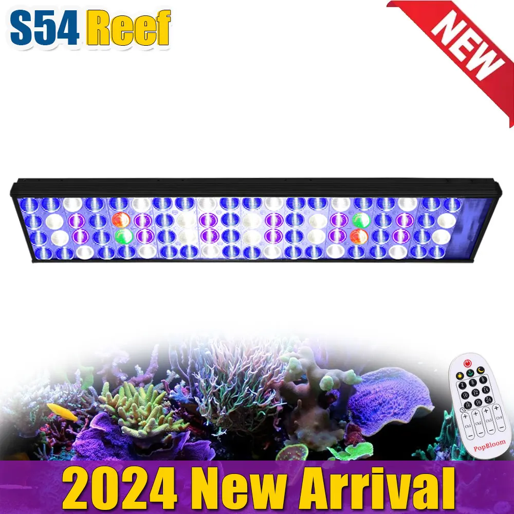 

PopBloom H542 Aquarium Reef Light, Full Spectrum Aquarium Led Light for 24"/60cm Saltwater Aquarium Coral Reef SPS/LPS Tank