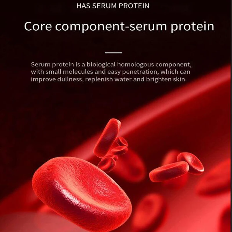 Soro proteína líquido colágeno exosome tipo esfregaço criança rosto água luz cru líquido cabo umbilical sangue energia cinética