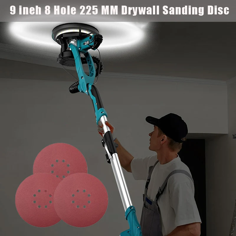 

9 Inch 225mm10 Hole 50 Pcs Wall Sander Sandpaper Metal Grinding Disc Abrasive Polishing Flat 40-2000 Grit Sanding Tools