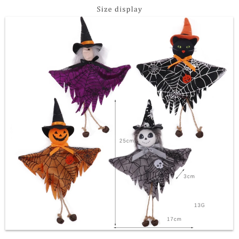 Halloween Decorations Doll Bar Decor Pumpkin Ghost Witch Pendant Scary Halloween Kids Gift Halloween Party Decoration for Home