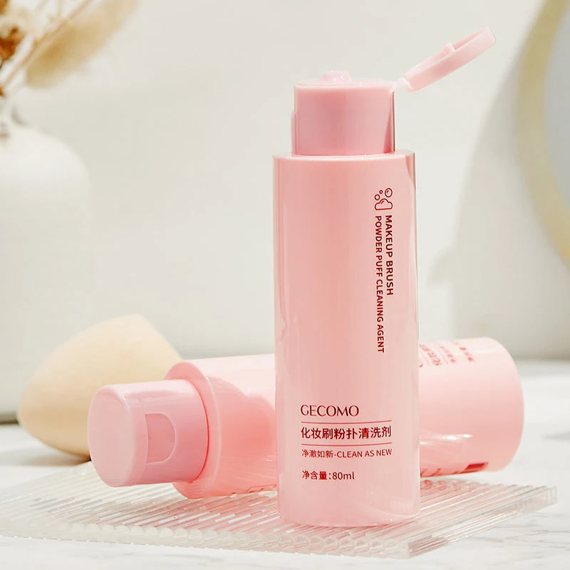 Makeup Brush Cleaner Solution Makeup Brush Shampoo Puff Cleaning Solution Remover Quickly Liquid Makeup Brush Cleaner 80ml