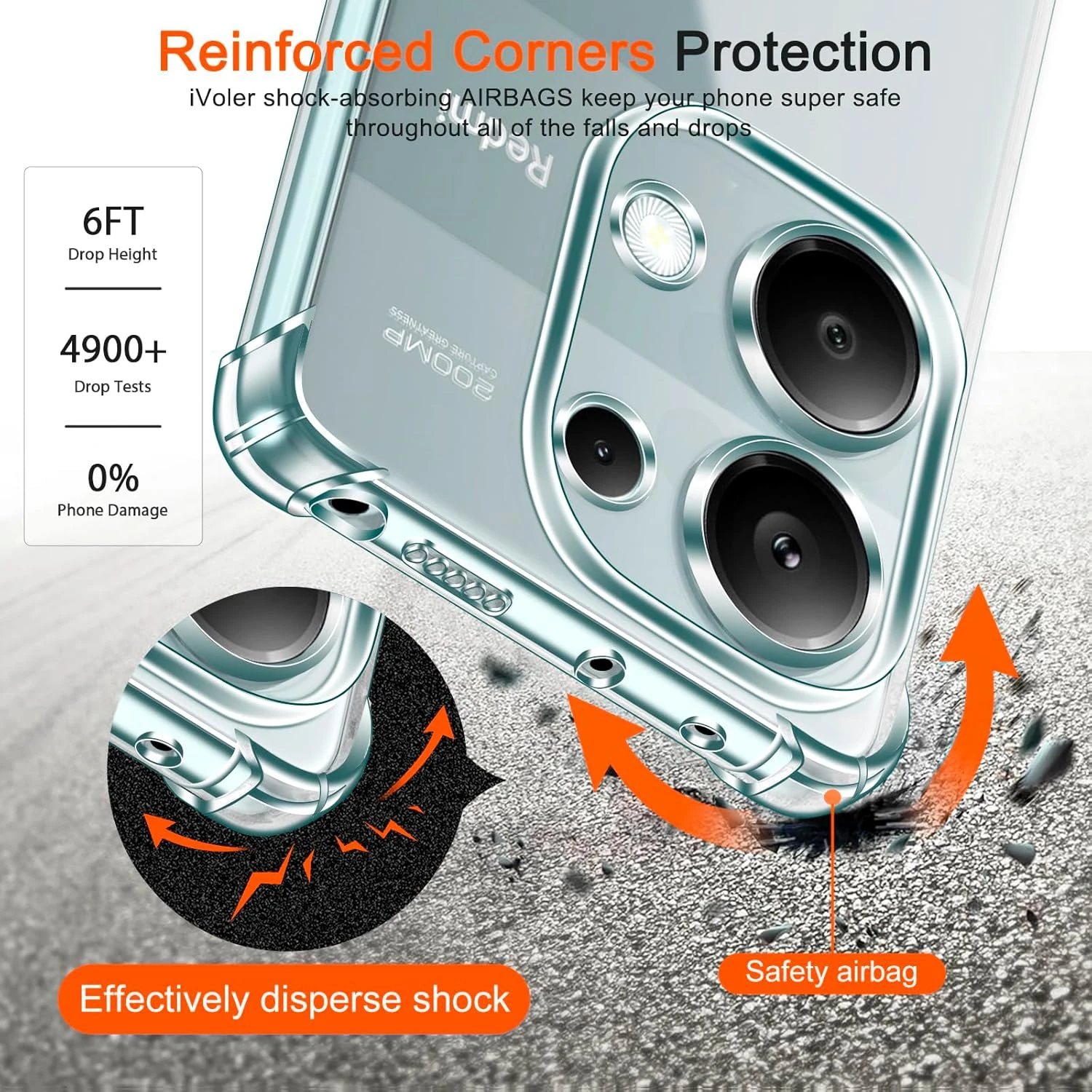 Four-Corners Shockproof TPU Case for Xiaomi Redmi Note 13 Pro 5G Note 13 Pro+ Plus Protective Cover Clear Capa Fundas Coque image 4