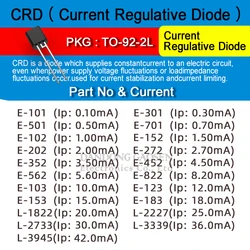20PCS/LOT E-301 E-501 E-701 E-102 E-152 E-202 E-272 E-452 E-562 E-103 E-123 E-153 E-183 L-1822 L-2227 CURRENT REGULATIVE DIODE