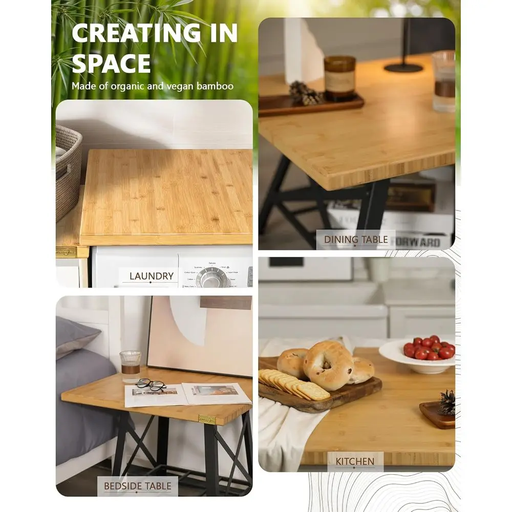 24x25 Inch Bamboo Butcher Block, 1.2 Thick, Multipurpose Waterproof Surface for Kitchen, Office, and Dining