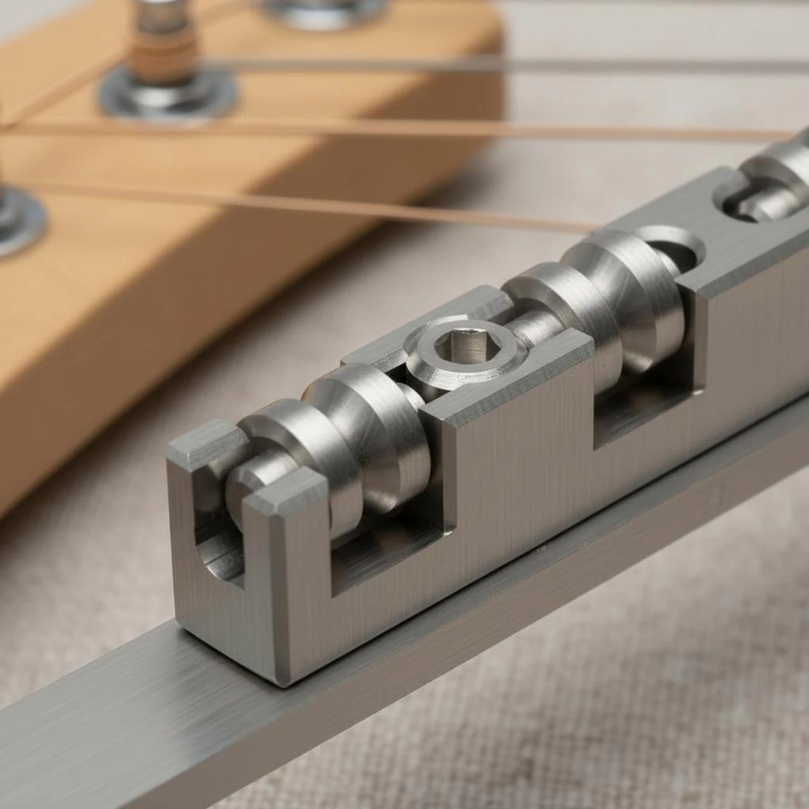 

Electric Guitar Roller Nut Long-Lasting Metal Roller Nut Instrument Accessory Lightweight Easy to Install for Luthiers