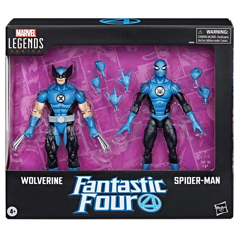 Hasbro Marvel Legends Series Wolverine and Spider-Man 2-Pack Fantastic Four Comics 16Cm Anime Original Action Figure Model Toy