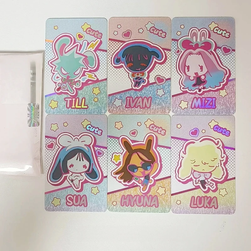 

Новые горячие карты серии «Чужой сценический персонаж кролика», периферийные устройства Luka/Ivan/Sua/Till/Mizi/Hyuna, лазерные карты, коллекционные игрушки, подарки