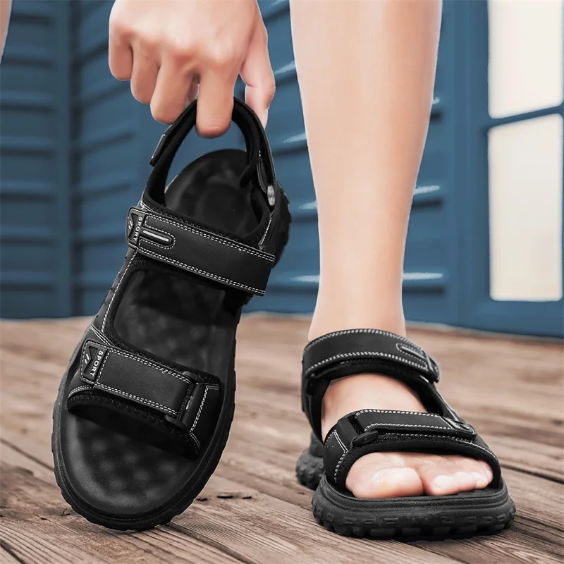 Men's Sandals 2024 Summer Anti-Slip Breathable Sports Sandals Comfortable Lightweight Beach Sandals Casual Flip Flop Sandals