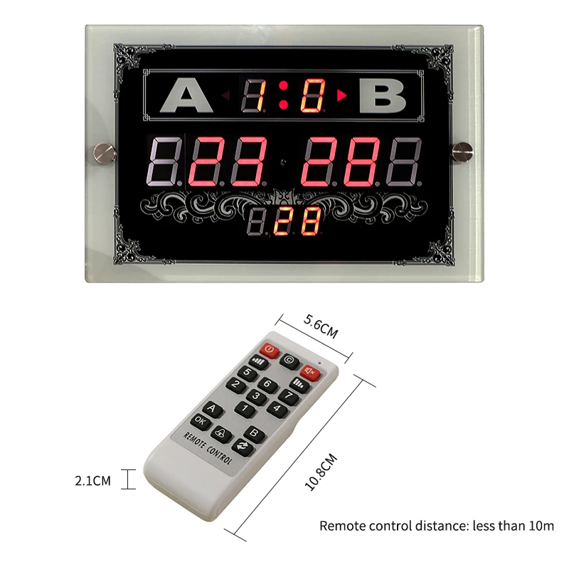 High brightness red LED display digital billiard scoreboard for snooker games