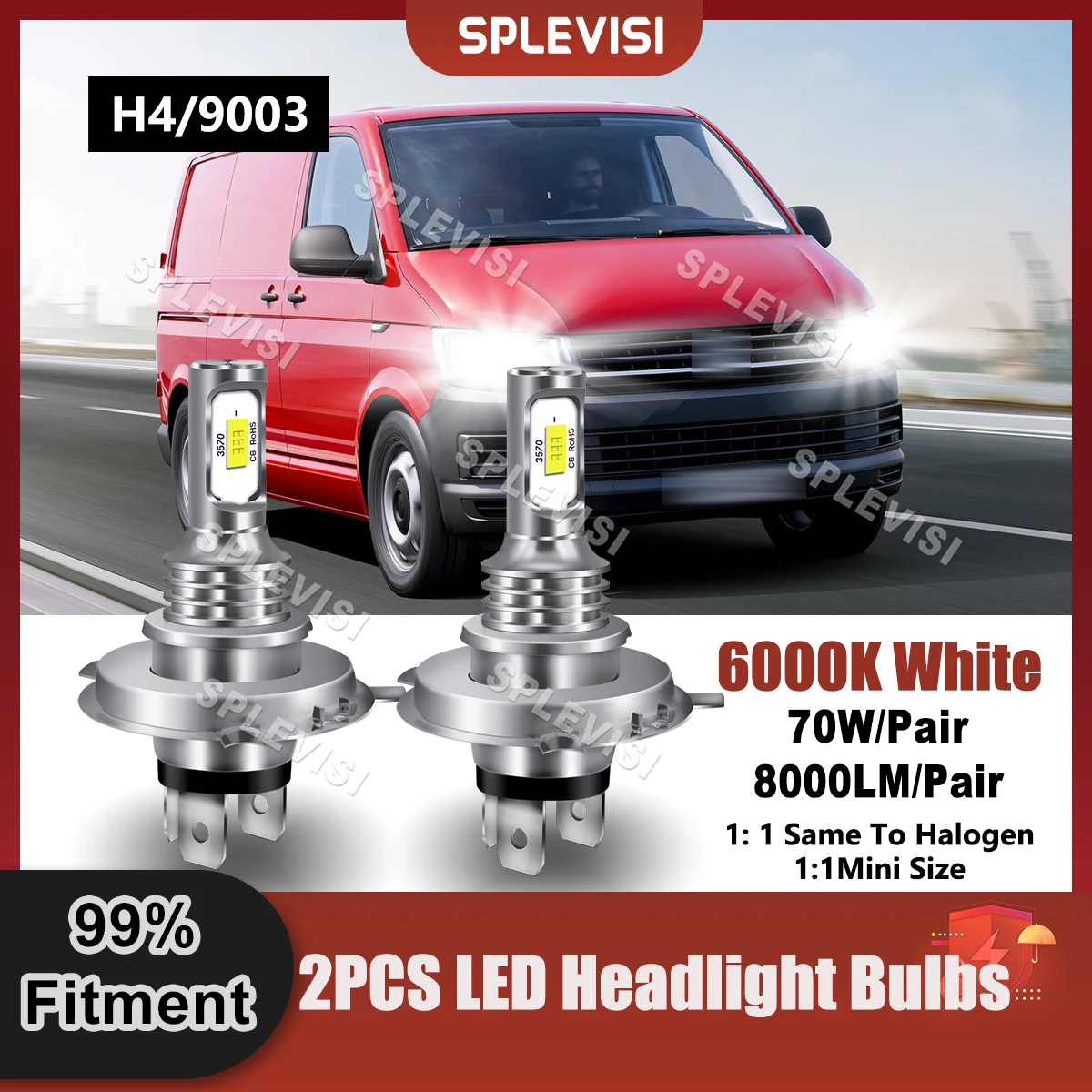 Replace Car Lamp H4/9003 Headlight For VW TRANSPORTER MK4 1990 1991 1992 1993 1994 1995 1996 1997 1998 1999 2000 2001 2002 2003