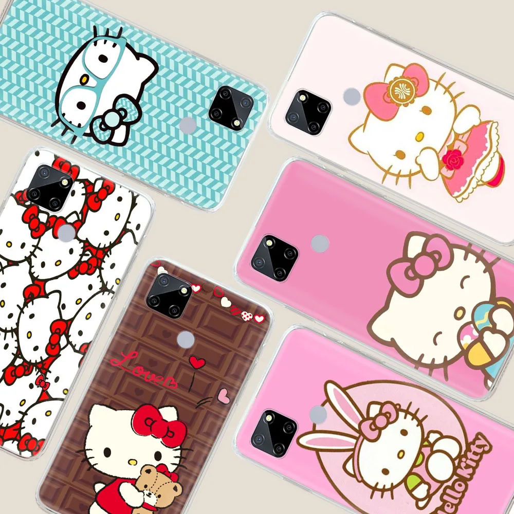 Hello Kitty Transparent Phone Case for Motorola Moto One Zoom E4 Plus E5 Macro E6 E6S E6I E7 E7I Power Z2 Play Protected Cover