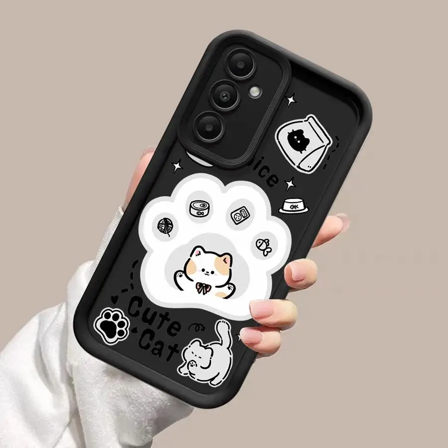 

Cute Cat And Dog Paws Case for Samsung A54 A52 A14 A53 A12 A13 A23 A71 A34 A51 A13 A33 A15 A32 A22 A55 A24 Silicone Phone Case
