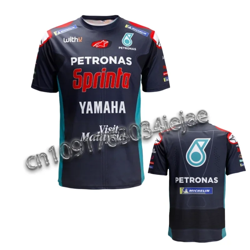 

Summer Motorcycle Racing T-shirt Men's And Women's Yamaha Round Neck Sport T-shirt Cycling Clothes Oversized Short Sleeve Tops