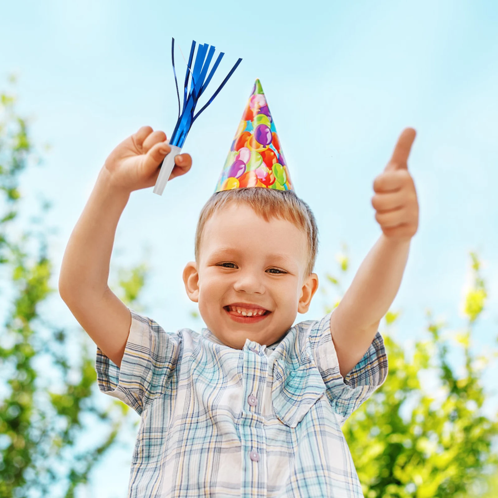 

8Packs Birthday Blowers Loud Party Horns Noisemakers Metallic Blowouts Party Favors for Adults Kids Celebration Sports Events