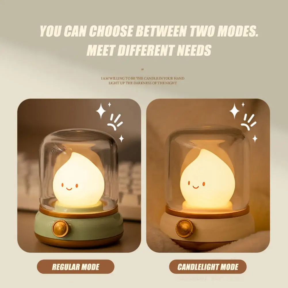 

Керосиновая лампа с зарядкой от Usb, ночник с мерцающим эффектом пламени, регулируемая яркость, мягкая, для защиты глаз, для спальни