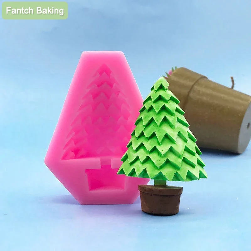 

Chocolate Christmas Tree Making Silicone Cake Mold For Baking Accessories Cupcake Decorating Tools Art Resin Mould Kitchen Form