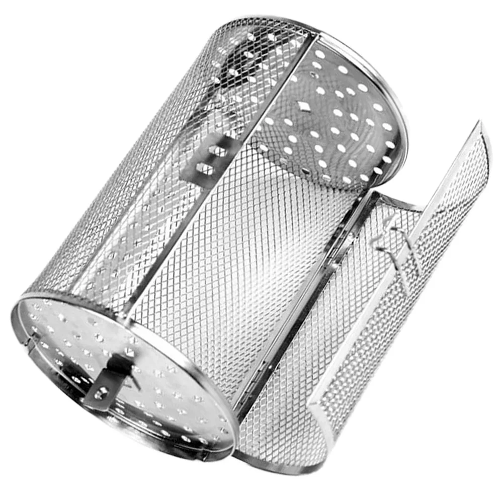 

1 pc Stainless Steel Grilling Cage Universal Rotisserie Basket for Outdoor Barbecue Electric Grill Rack Winding Oven Tool