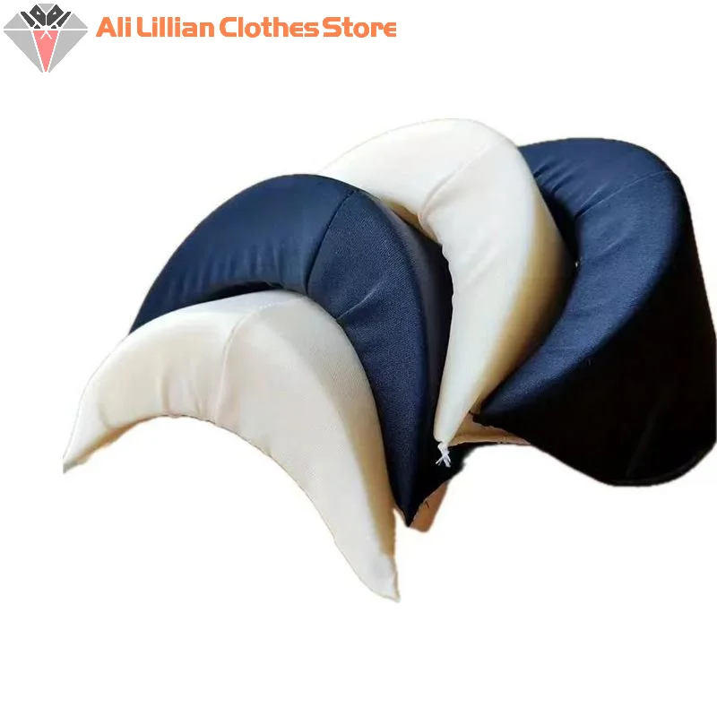 New.1Pair Thickened 35mm Sponge Shoulder Pads,Black White Nude Soft Shoulder Inserts DIY Sewing Accessor For Jacket Wedding Dres
