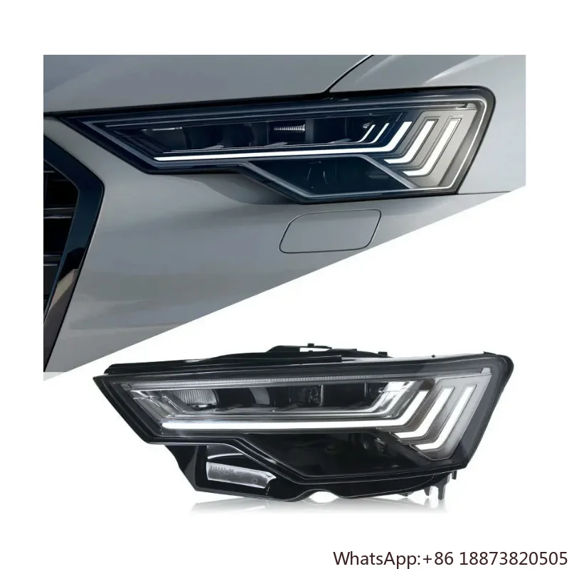 

Обновление фар A6 для Audi 2019-2023 A6 C8 Светодиодные фары DRL Dynamic Singal High Low Beam Plug and Play Модифицированные фары