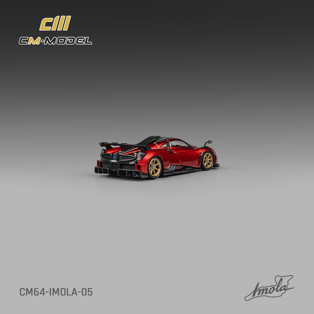 CM Model 1/64 Pagani Imola  Red 0uick Snap-0n Wheels Two Stance Option Alloy Car Model Children Gift