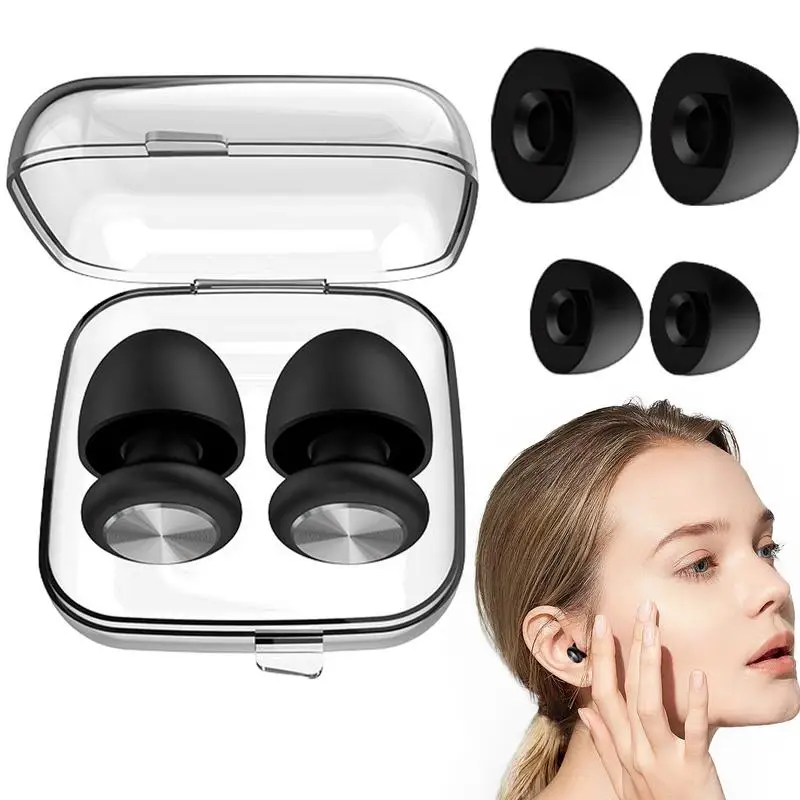 Quiet Ear Plugs Reusable Noise-Reducing Earplugs Comfortable Hearing Protection Protective Soft Silicone Ear Plug Sleep Aid For