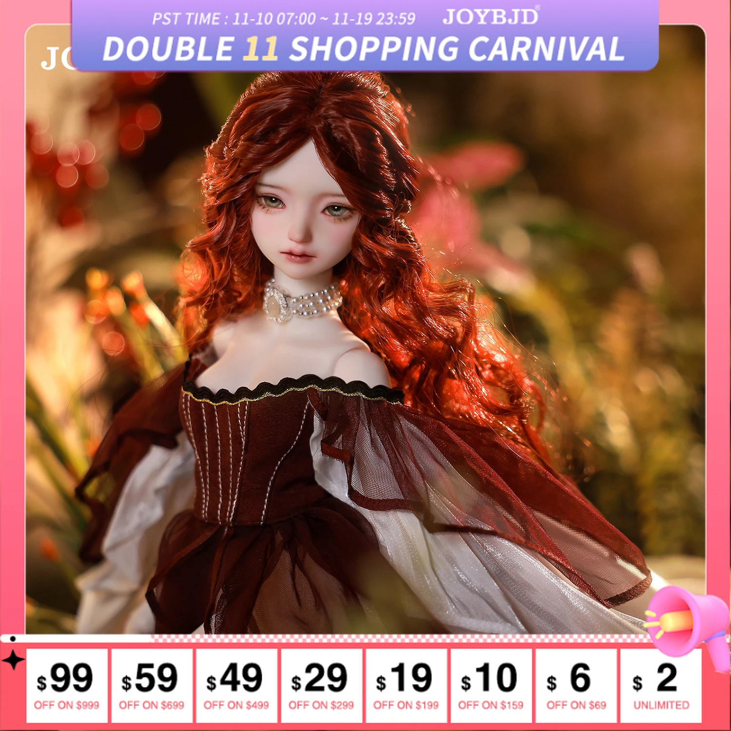 

JOYBJD 1/4 Cyllira, полный комплект B, кукла BJD, средневековый ретро-стиль, винно-красное вино, женский, Moonshine Maiden, шарнирные куклы Bjd