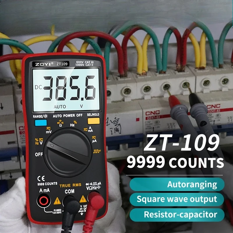

ZT109 ZT111 Digital Multimeter Transistor Tester Capacitor True-RMS Tester Automotive Electrical Capacitance Meter Temp Diode