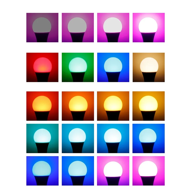 

Эффективная умная светодиодная лампа 25 Вт E27 RGB, 16-цветная лампа с диммером для комнаты, сада, вечеринки с дистанционным управлением, теплый белый цвет