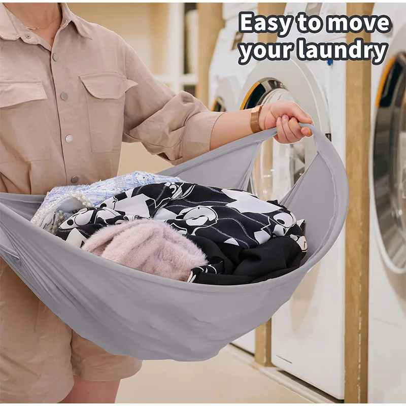 Portable Laundry Basket Foldable Wall-mounted Storage Bag Creative Compact Hamper For Laundry Room & Small Space Organization - view 3