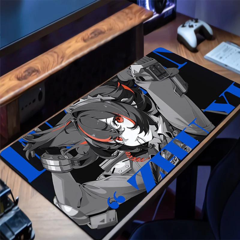 

Mouse pad Large Zenless Zone Zero Zhu Yuan rubber keyboard mouse carpet anti-slip gamer mouse pad laptop PC carpet game Mousepad