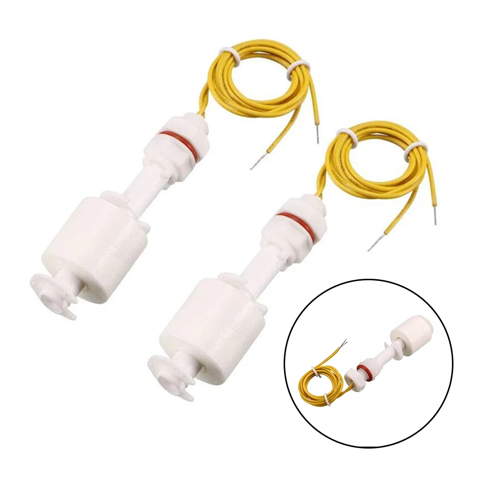 

2pcs PP Liquid Water Level Sensor Horizontal Float Switch Down Low Pressure Float Switch 77mm Tank Pool Water Level Sensor Wire