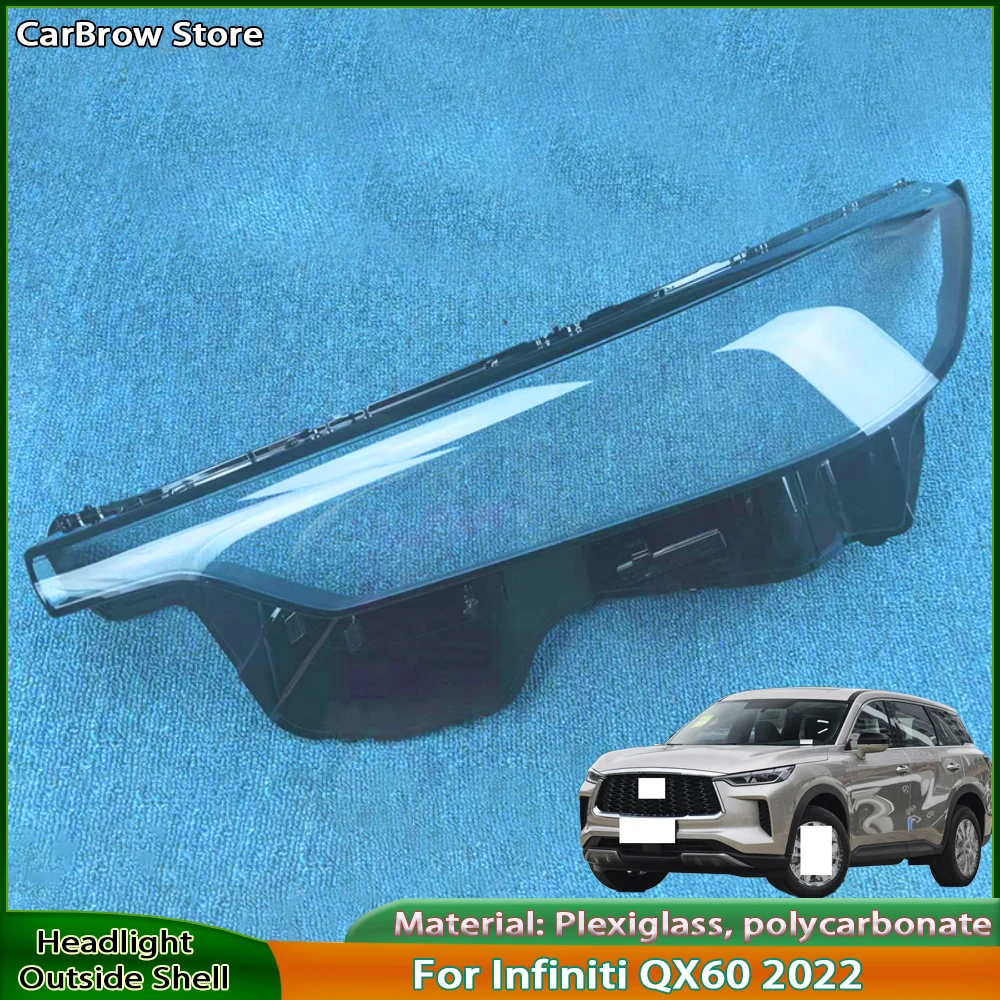 

For Infiniti QX60 2022 Automotive Front Headlight Lens Cover Replacement Part Headlamp Bulb Housing Shell