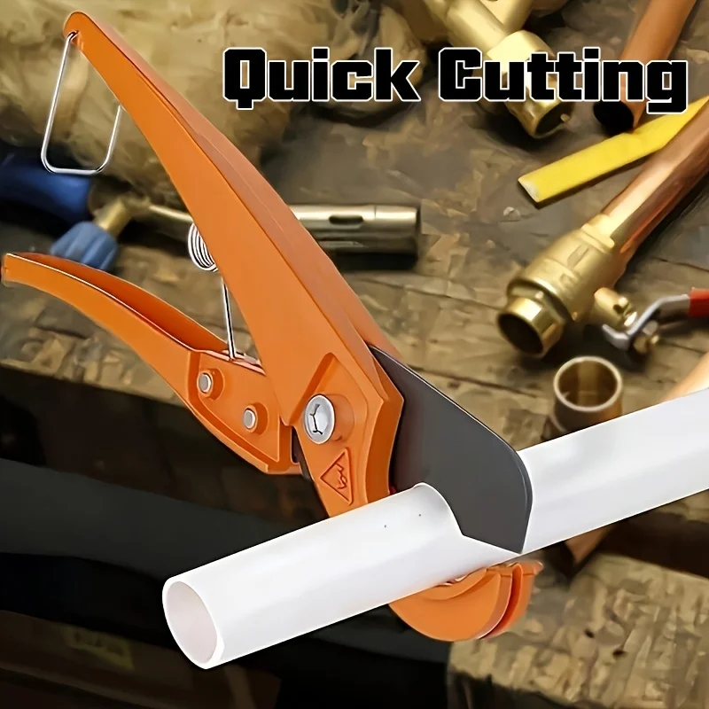 1-Piece Durable Pvc Pipe Cutter. Large Diameter Cutting Knife with Adjustable Screws and Metal Clamp. Pipe Cutting Tool Suitable for Cutting Pex and Plastic Pipes