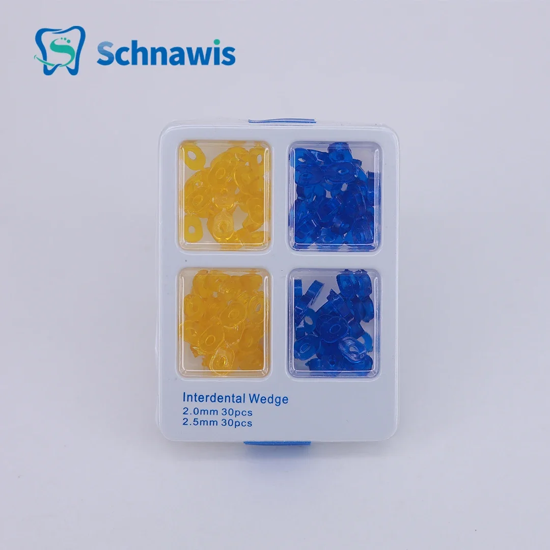 60Pcs/Box Dental Elastic Wedges Rubber Fixing Wedges 2.0/2.5 MM Matrix Matrices Dam Composite Tooth Seperator Tools