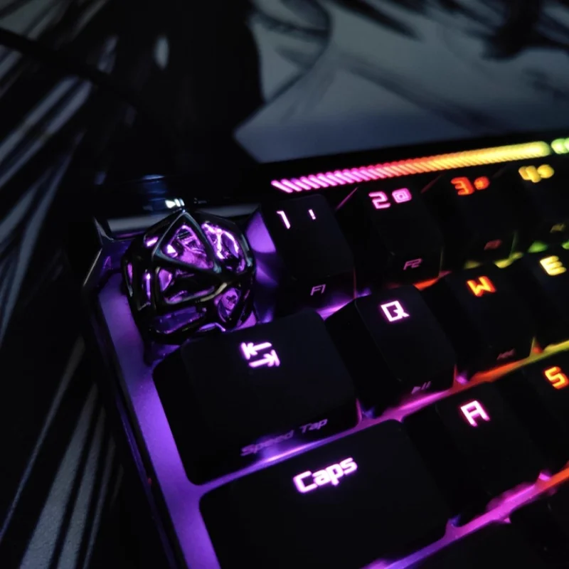 

Персонализированный металлический кейкап Makingo с вырезами, черно-желтый, оригинальный дизайн для одной клавиши Esc, подарок