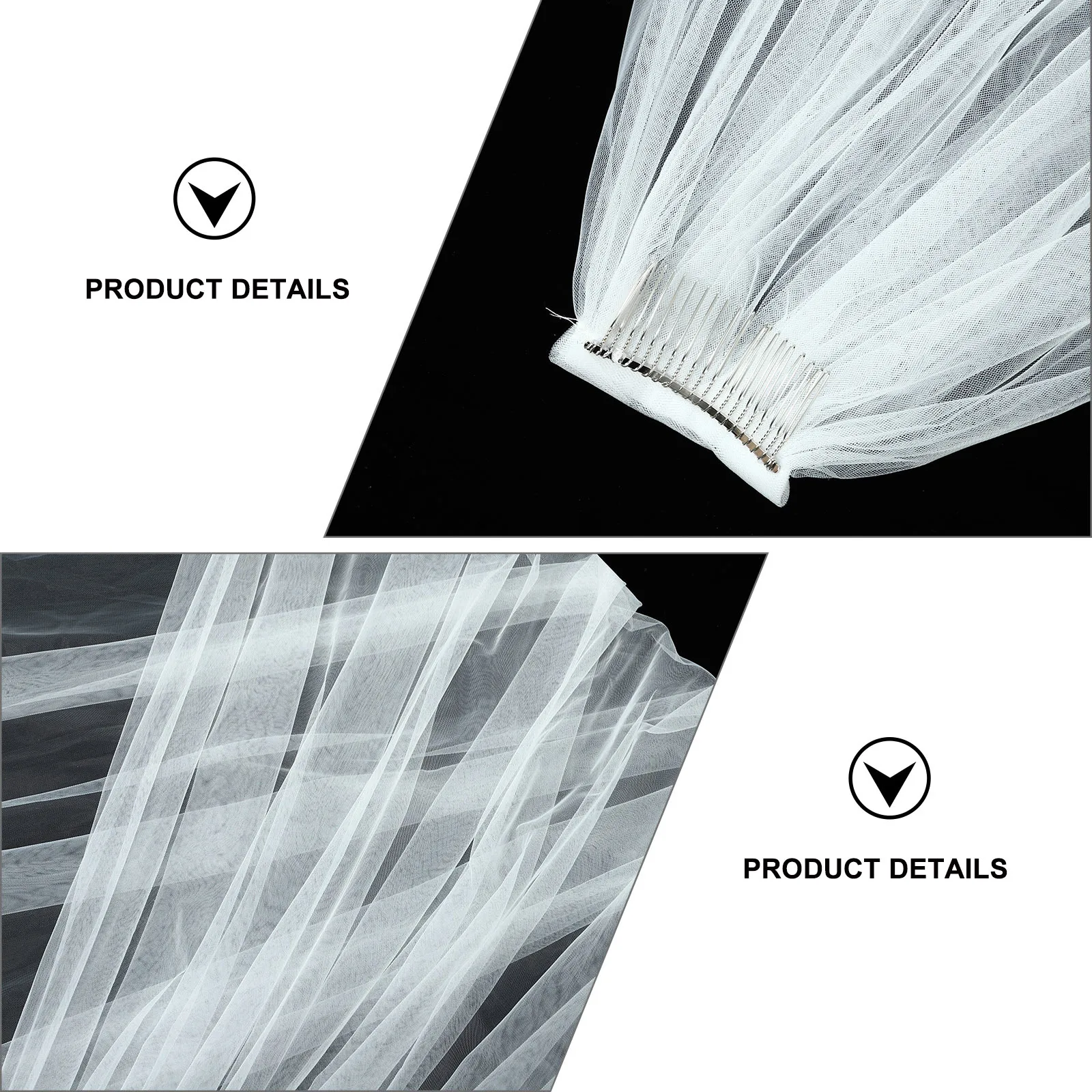 

Elegant Long Single Layer Lace Edge Bridal Veil Ivory White Comb Attachment Wedding Veil for Bride Smooth Flowing Bridal Veils