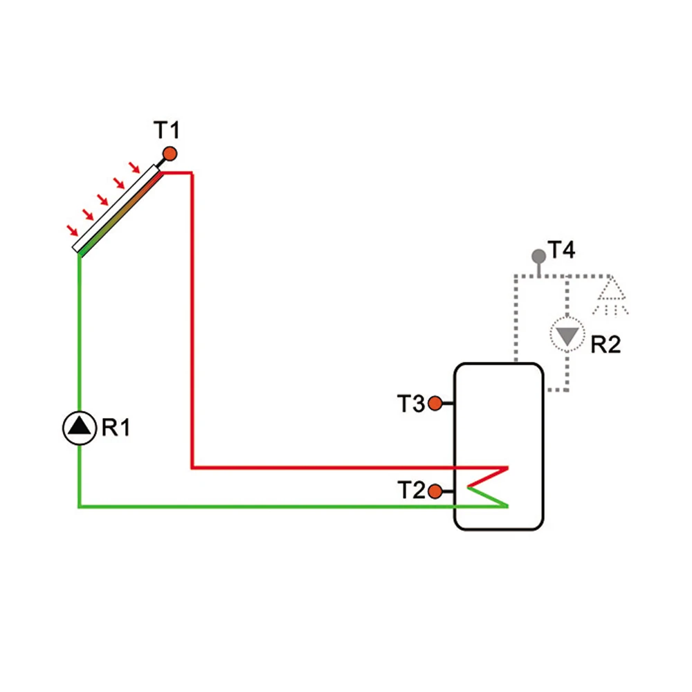 Imagem -05 - Controlador Inteligente Sr261 para Sistema de Água Quente Solar Pressurizada Novo