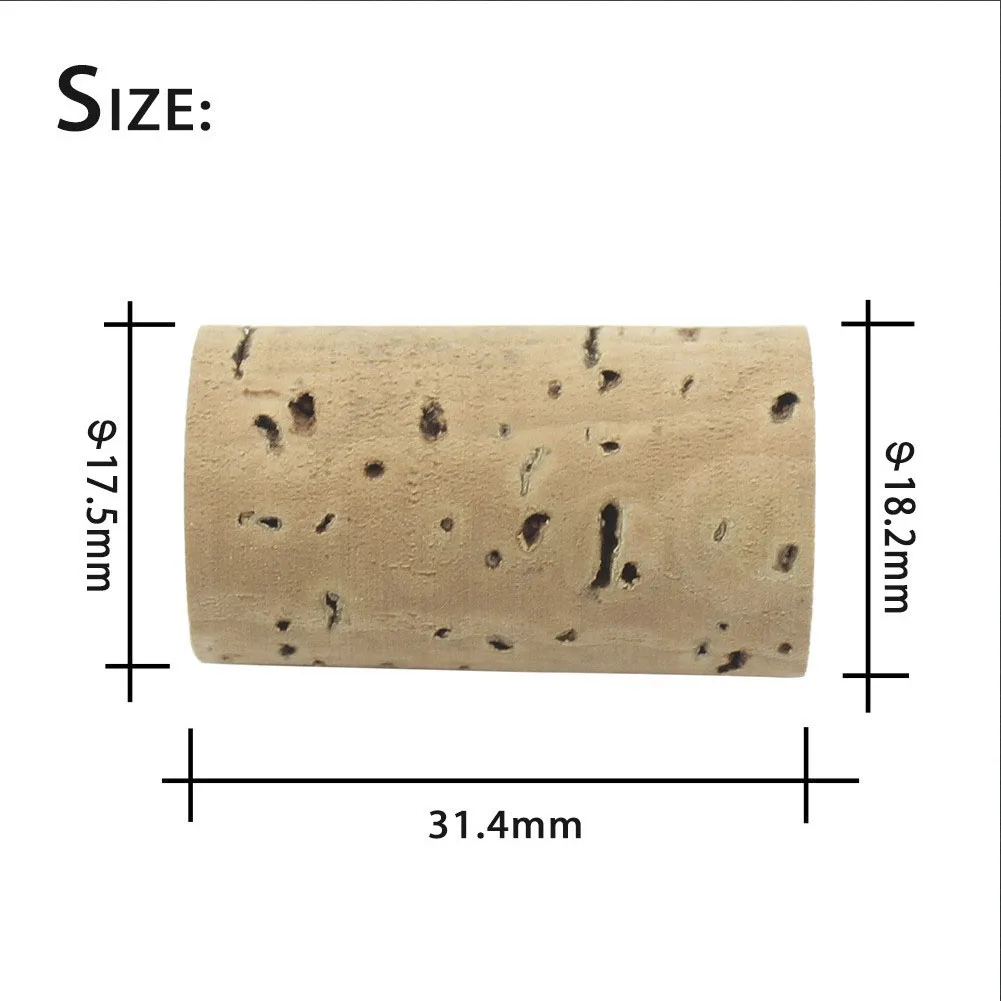

Replacement Set of 5 Cork Stoppers for Flute Headjoint Instrument Repair Parts Made from Natural Cork Material