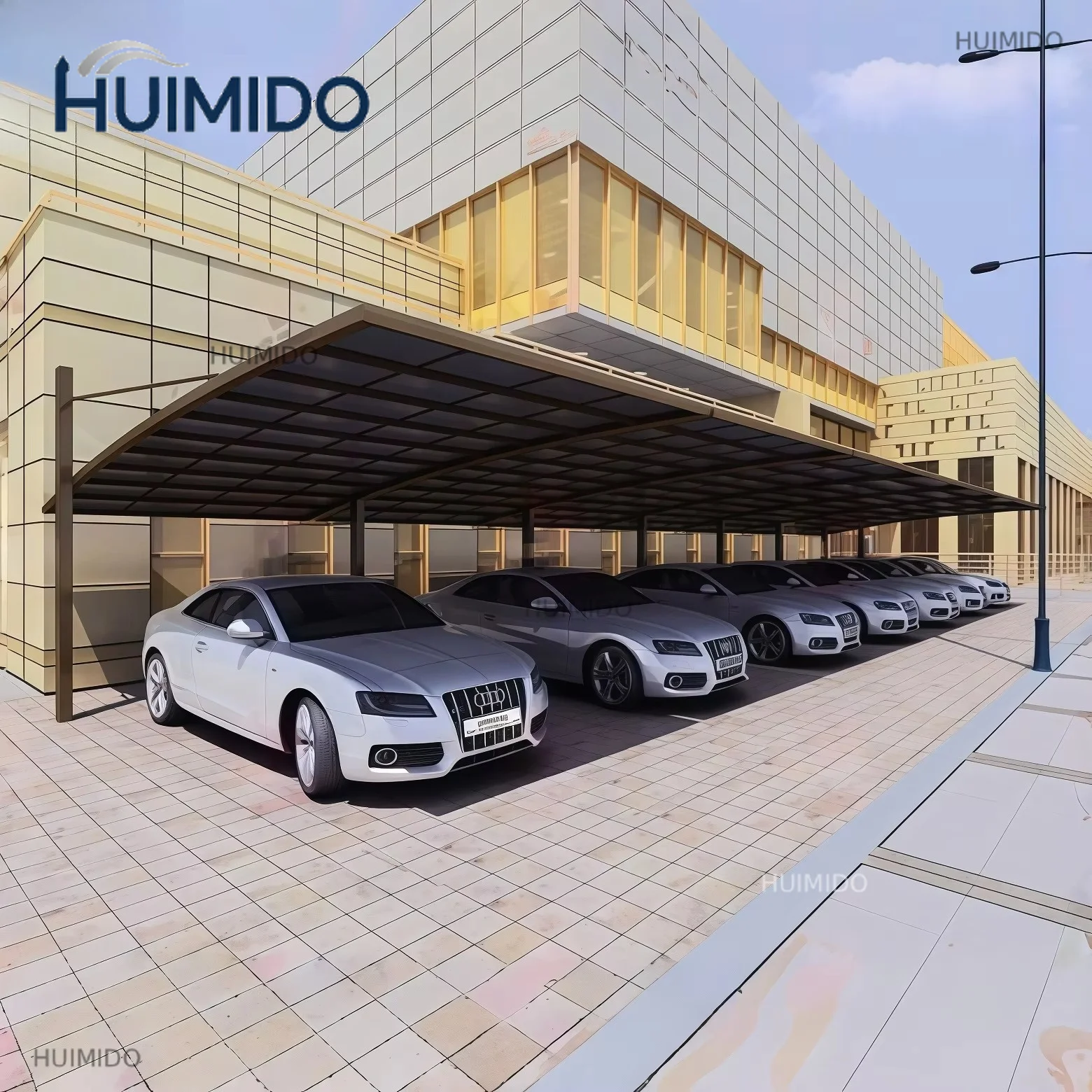 Weatherproof Modern Minimalist Aluminum Alloy Carport Outdoor Parking Shelter Perfect For Residential Appearance Improvement