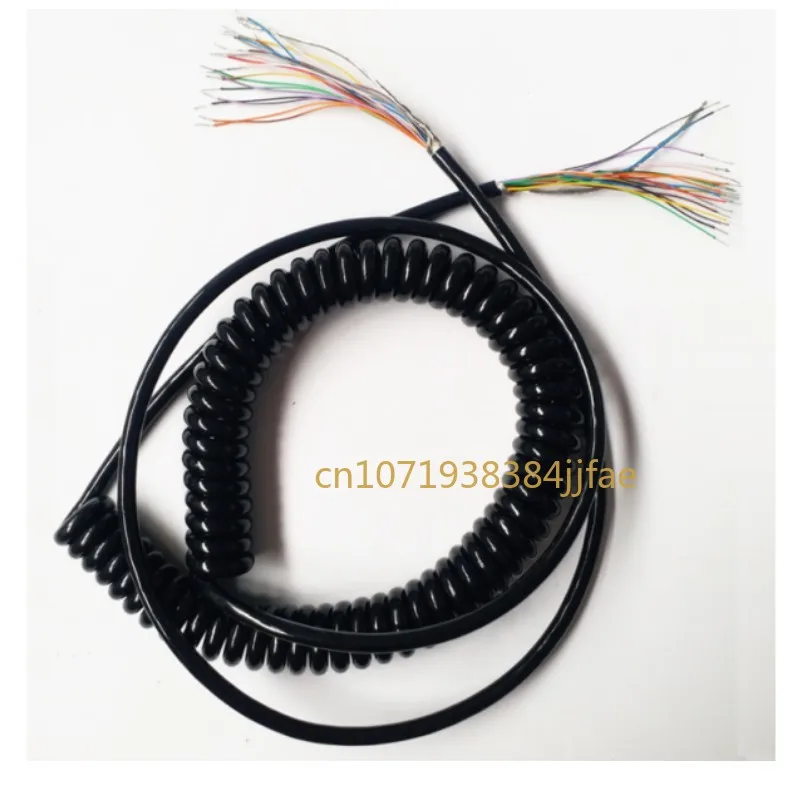 Cable espiral de resorte para volante electrónico CNC, generador de pulso Manual, 6/7/12/14/15/16/18/19/21/26 núcleos