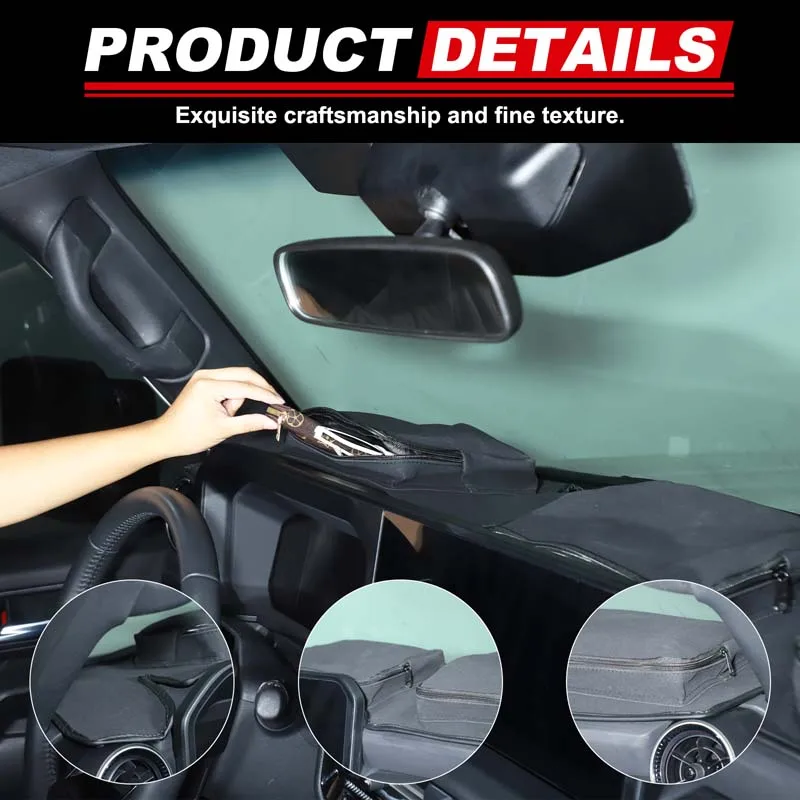 

For Toyota Land Cruiser 250 Prado J250 2024 2025 Car Dashboard Cover Sun Protection Mat Pad With Storage Bag Car Accessories