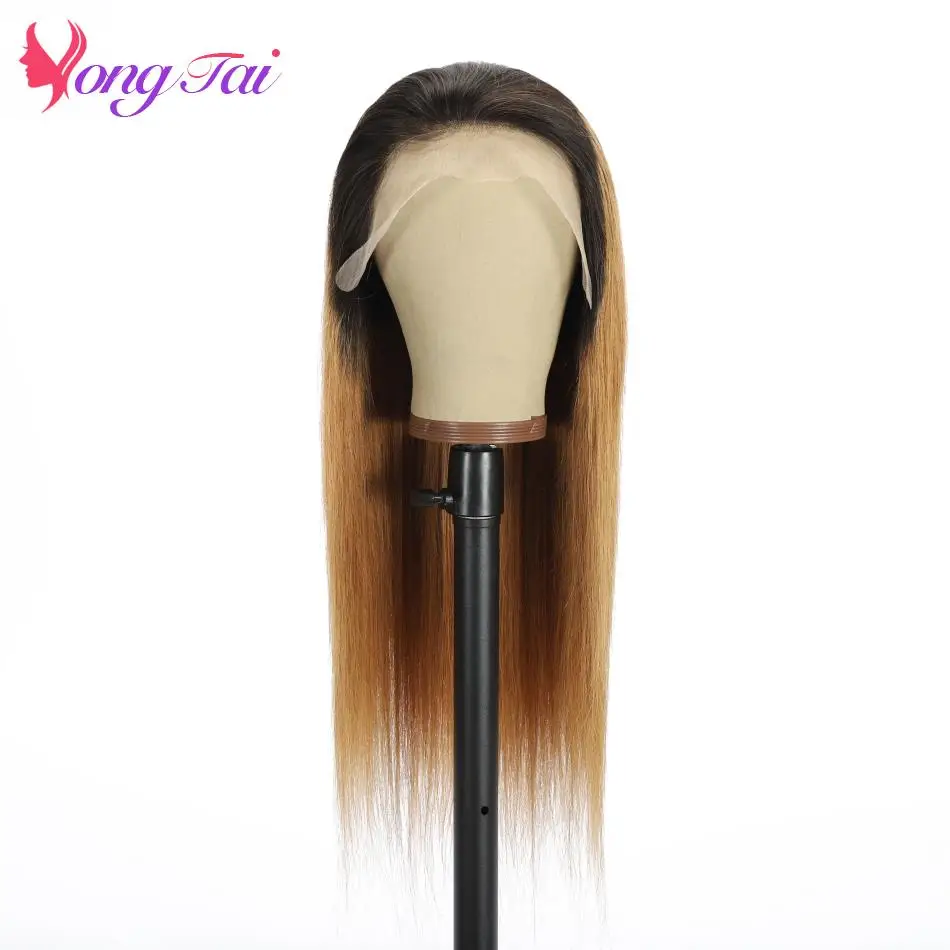 YuYongtai Brazilian HD Lace Closure On Sale And Promo Human Hair Lace Frontal Wig For Women T1B27 Color Free Shipping From China