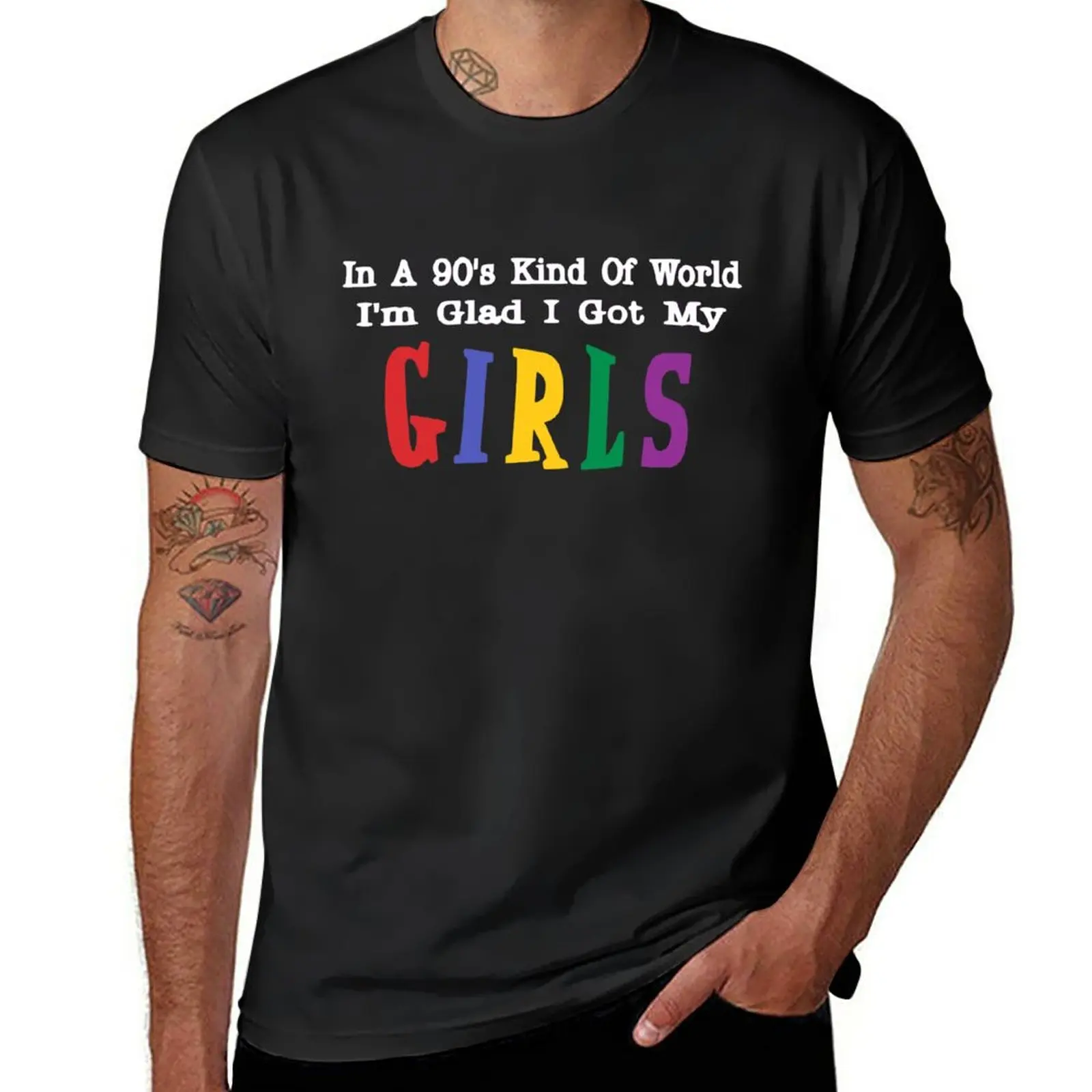 

In a 90s kind of world Im gld i got my girls, living single T-Shirt korean fashion cute tops men graphic t shirts