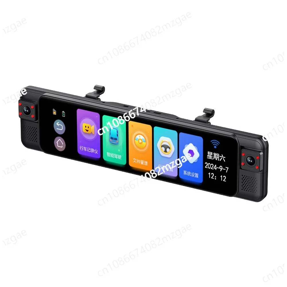 Rearview mirror 4K high definition driving recorder 4 lenses 360 degrees ADAS assisted BSD reversing image parking monitoring
