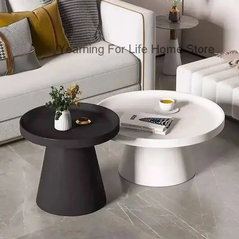

European Perfume Unique Coffee Room Table Living Round Coffee Table Storage Japanese Minimalist Table Simple Home Furniture