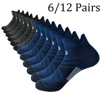 6/12 Pairs Unisex Breathable Moisture-Wicking Running Socks Lightweight Low Cut, Multi-Color All-Season Indoor Outdoor Sports