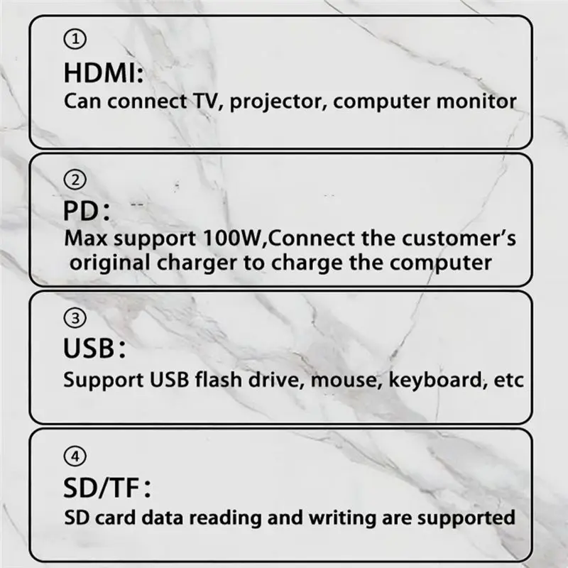 

*ONE DAY Док-станция 6 в 1 для Steam Deck TV Base Stand Hub Holder Dock 4K 60HZ HDMI-совместимая для док-консоли Steam Deck