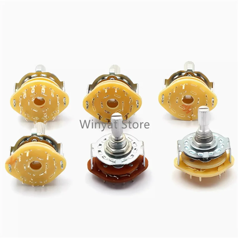 1PCS RS25  Band switch 1P11T 2P3T 2P4T 2P5T 2P6T 3P3T 3P4T 4P3T Selector Band Pole Position Knob Switch Band Switches RS-25